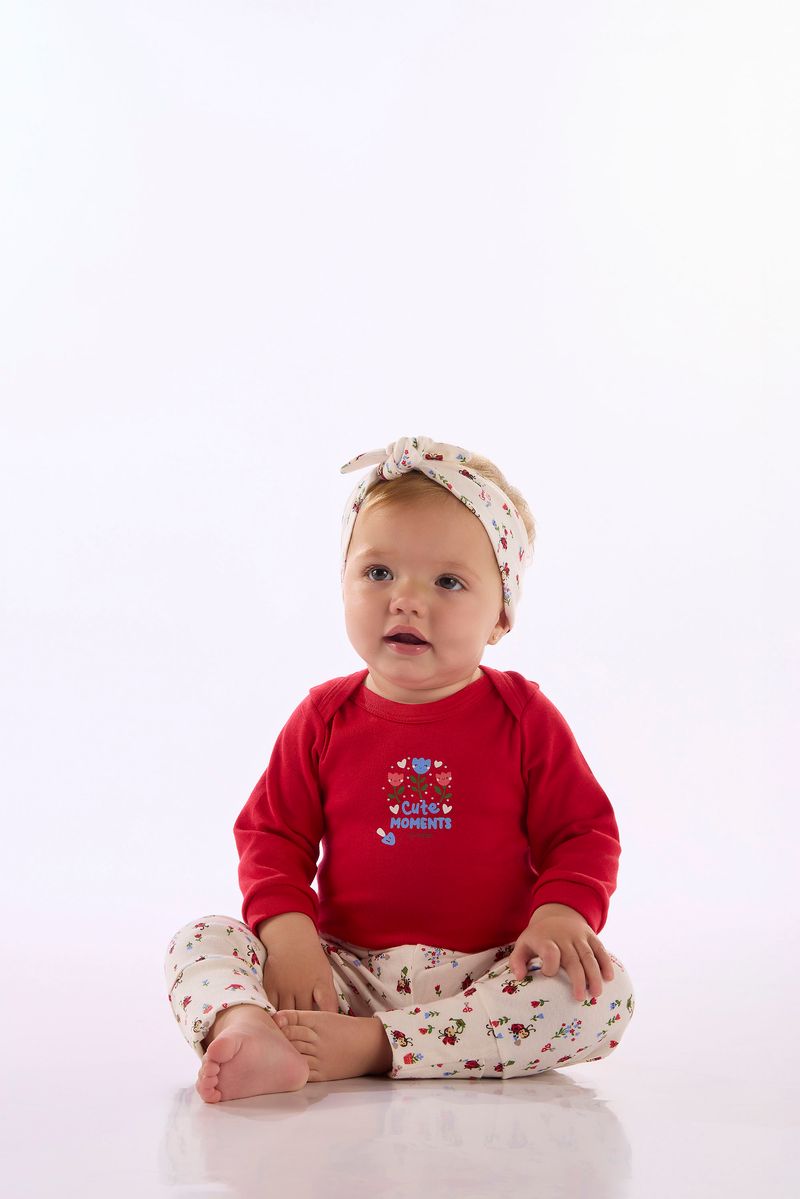 Calça Bebê Menina Em Suedine Com Pés Reversíveis (Multicolor ) Up Baby
