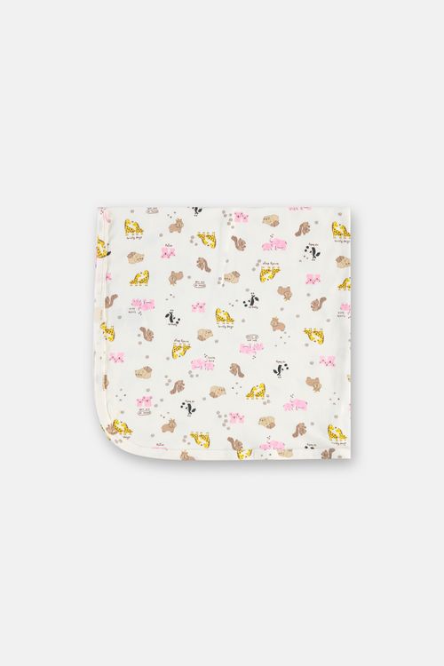 Manta Essentials Para Bebê Em Suedine Premium (Off White) Up Baby