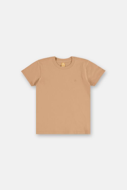 Camiseta Infantil Masculina Lisa Em Algodão (Marrom) Up Baby