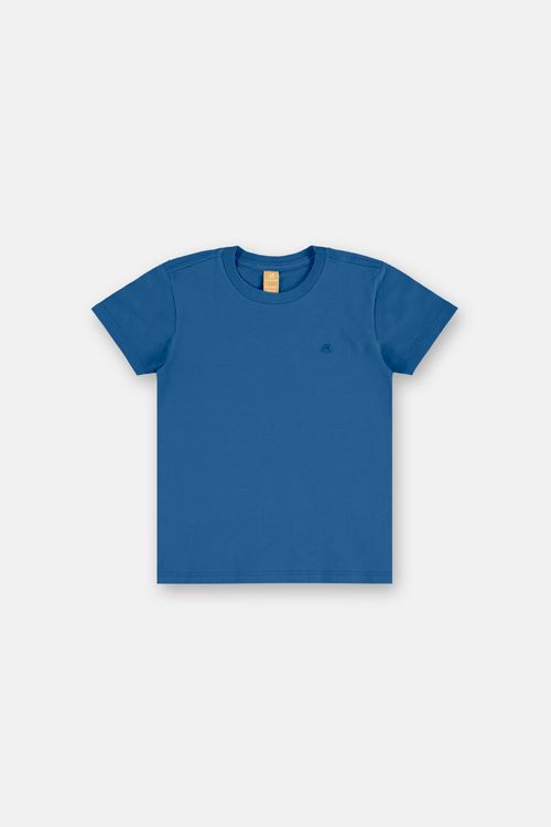 Camiseta Infantil Masculina Lisa Em Algodão (Azul) Up Baby