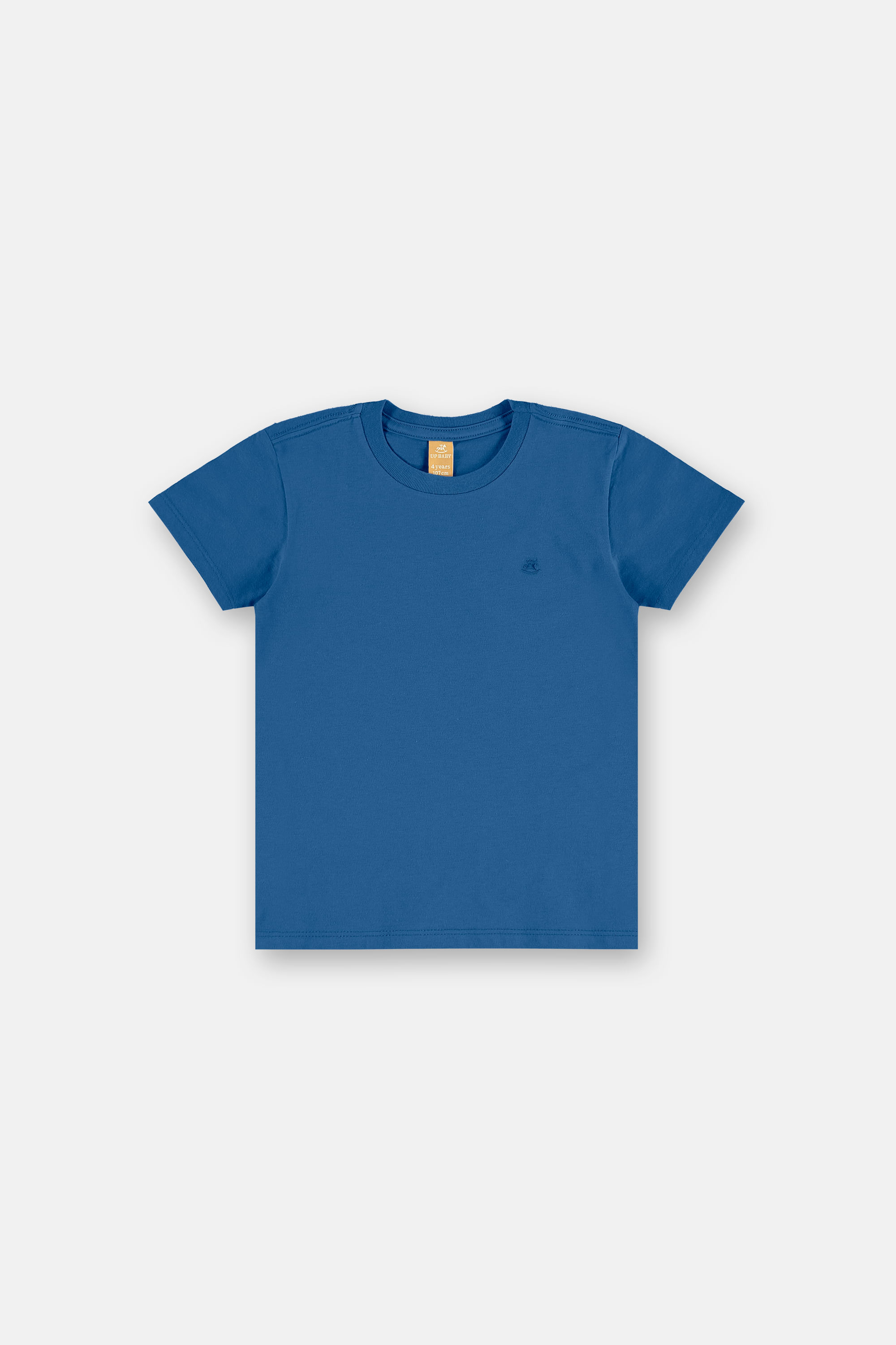 Camiseta Infantil Masculina Lisa Em Algodão (Azul) Up Baby