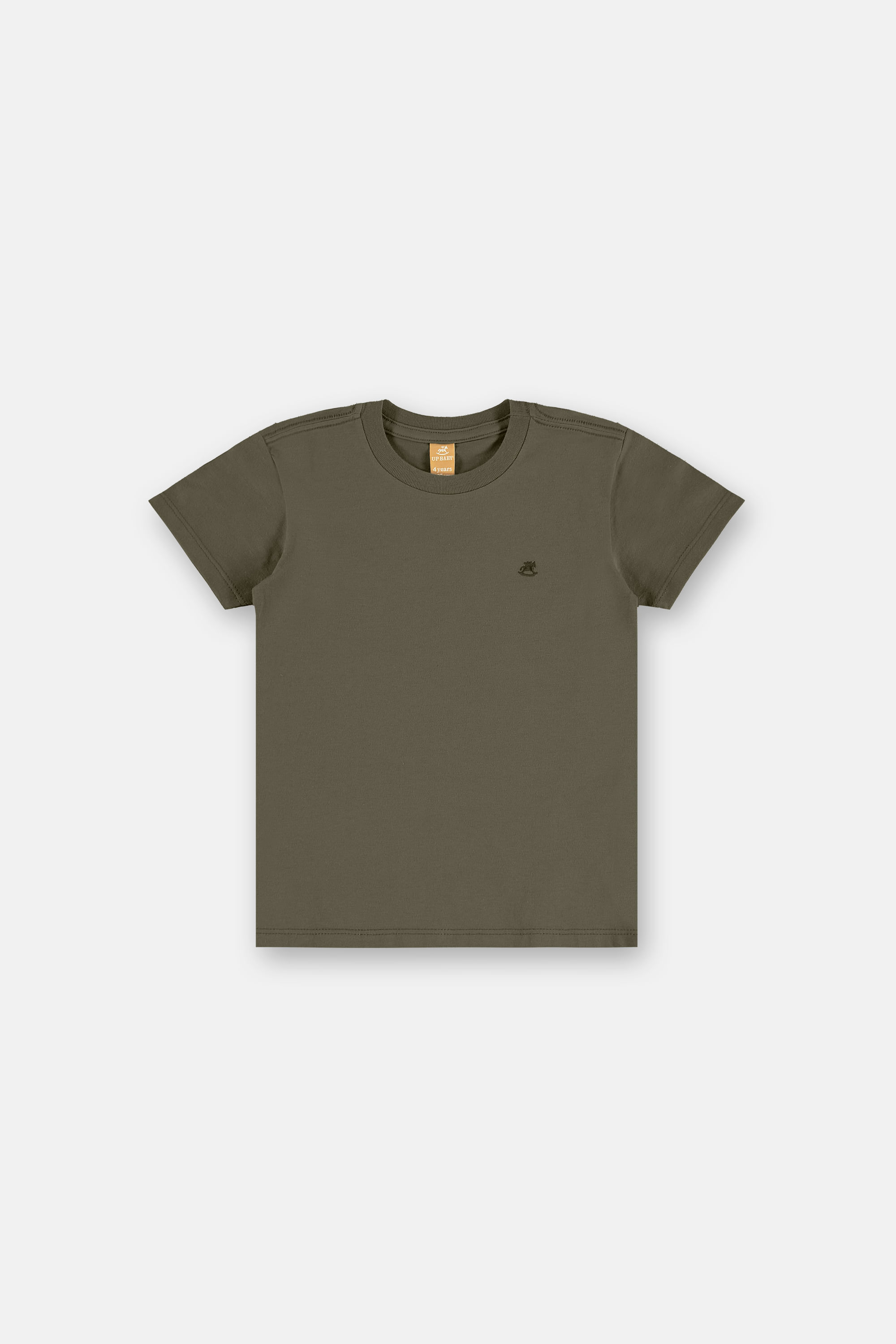 Camiseta Infantil Masculina Lisa Em Algodão (Verde) Up Baby