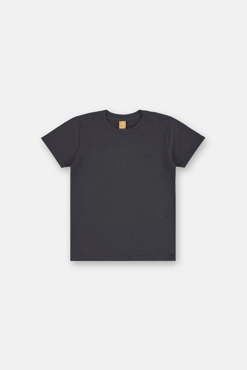 Camiseta Infantil Masculina Lisa Em Algodão (Cinza Escuro) Up Baby
