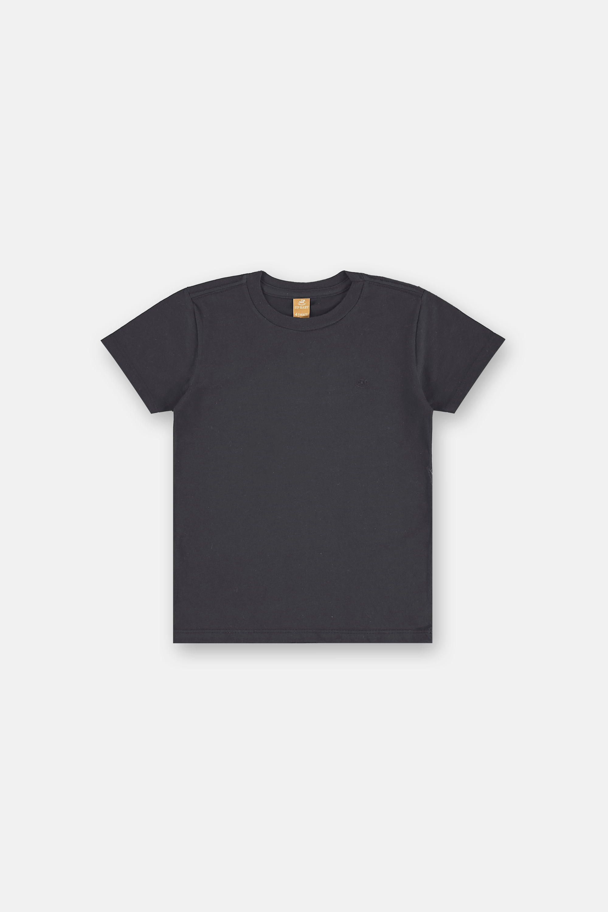 Camiseta Infantil Masculina Lisa Em Algodão (Cinza Escuro) Up Baby