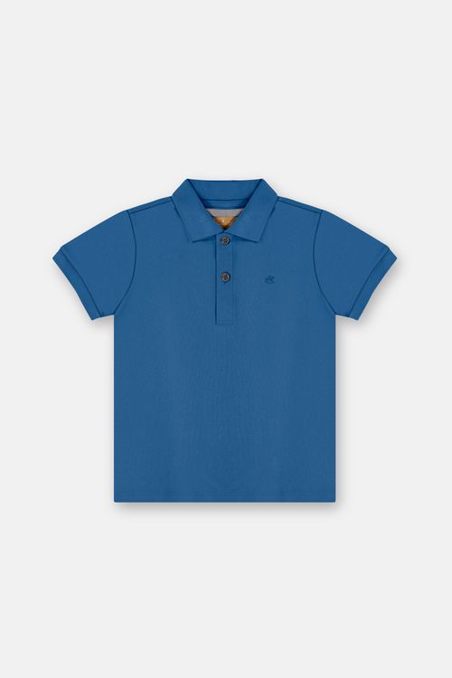 Camisa Polo Infantil Em Suedine Premium (Azul) Up Baby