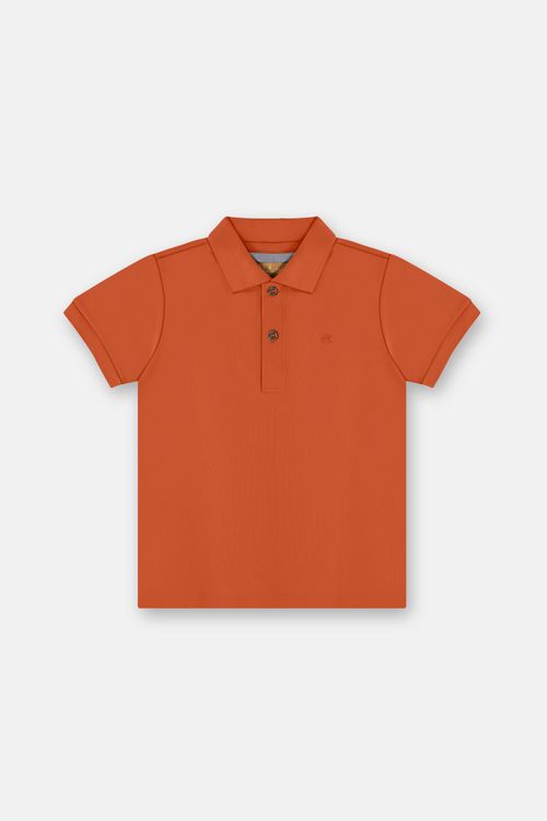 Camisa Polo Infantil Em Suedine Premium (Marrom) Up Baby