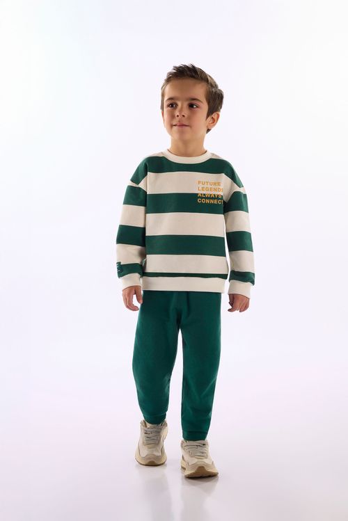 Conjunto Infantil Masculino Em Molecotton Felpado (Verde) Up Baby