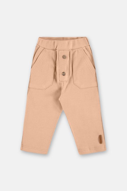 Calça Bebê Menino Em Malha Alfaiataria (Bege) Up Baby