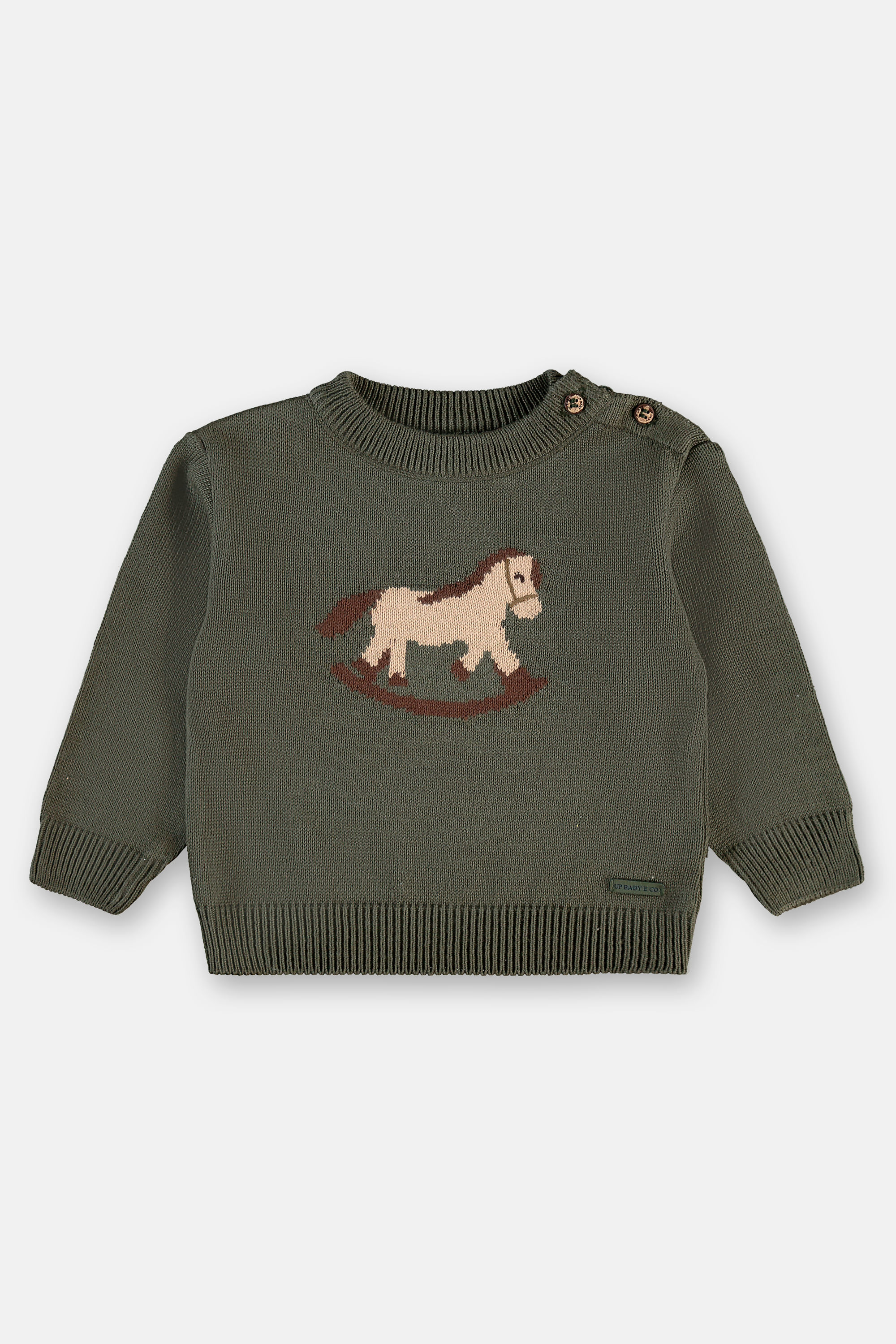 Tricot Bebê Com Estampa Cavalinho (Verde) Up Baby