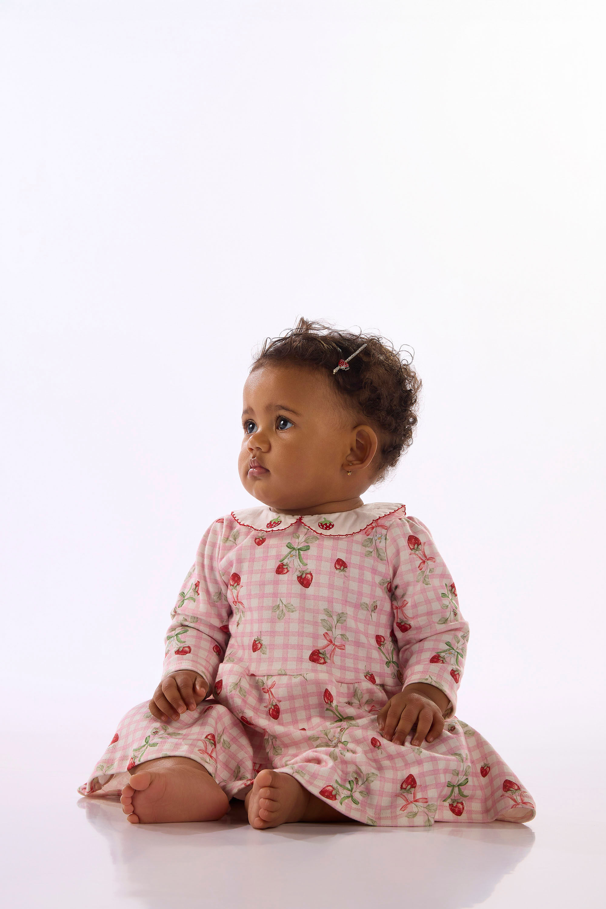 Conjunto Para Menina Bebê Com Vestido E Calcinha (Off White) Up Baby