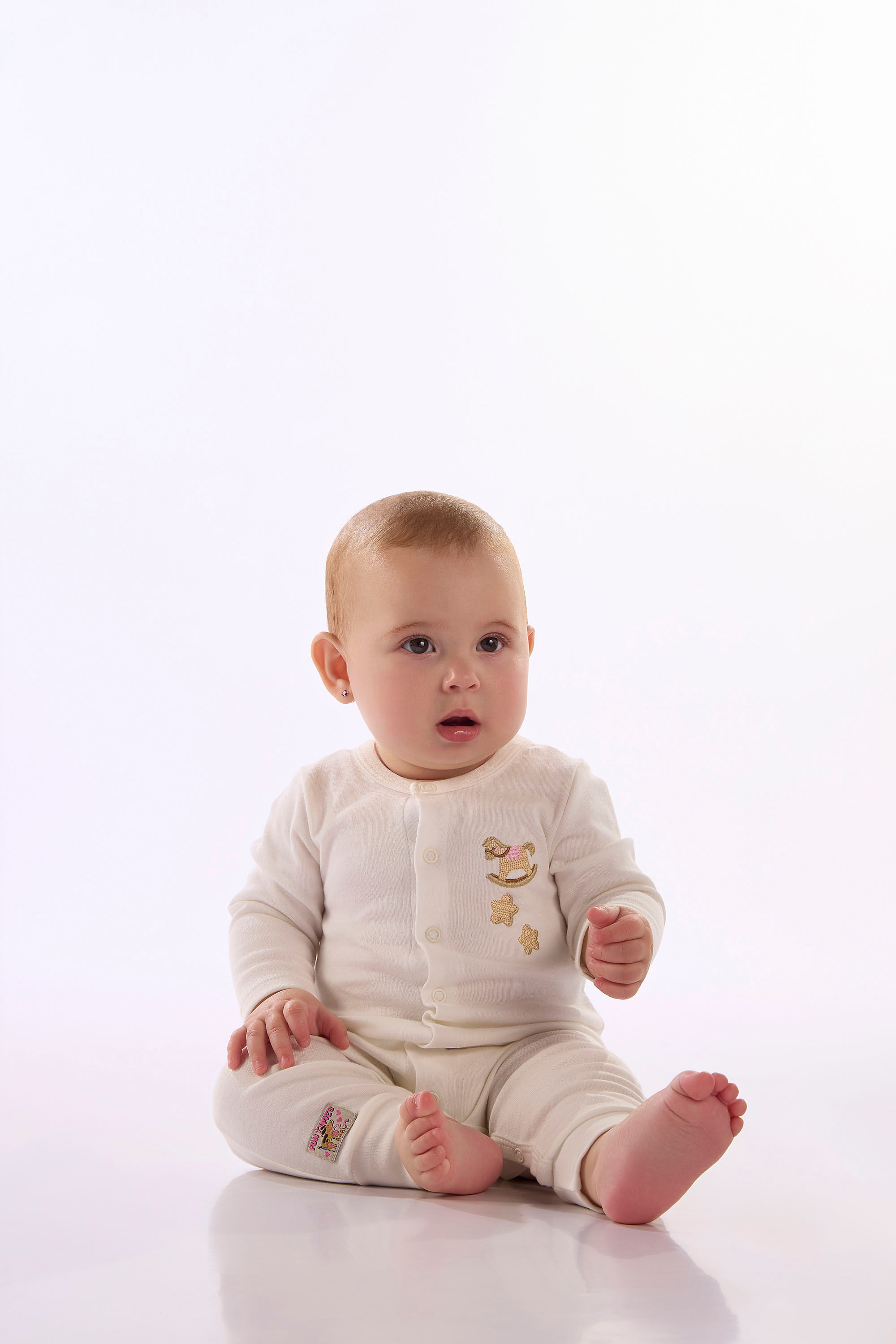 Macacão Longo Para Bebê Unissex (Off White) Up Baby