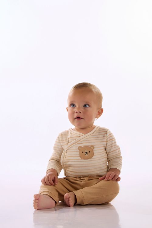 Conjunto Bebê Menino Com Body Ursinho E Calça (Multicolor) Up Baby