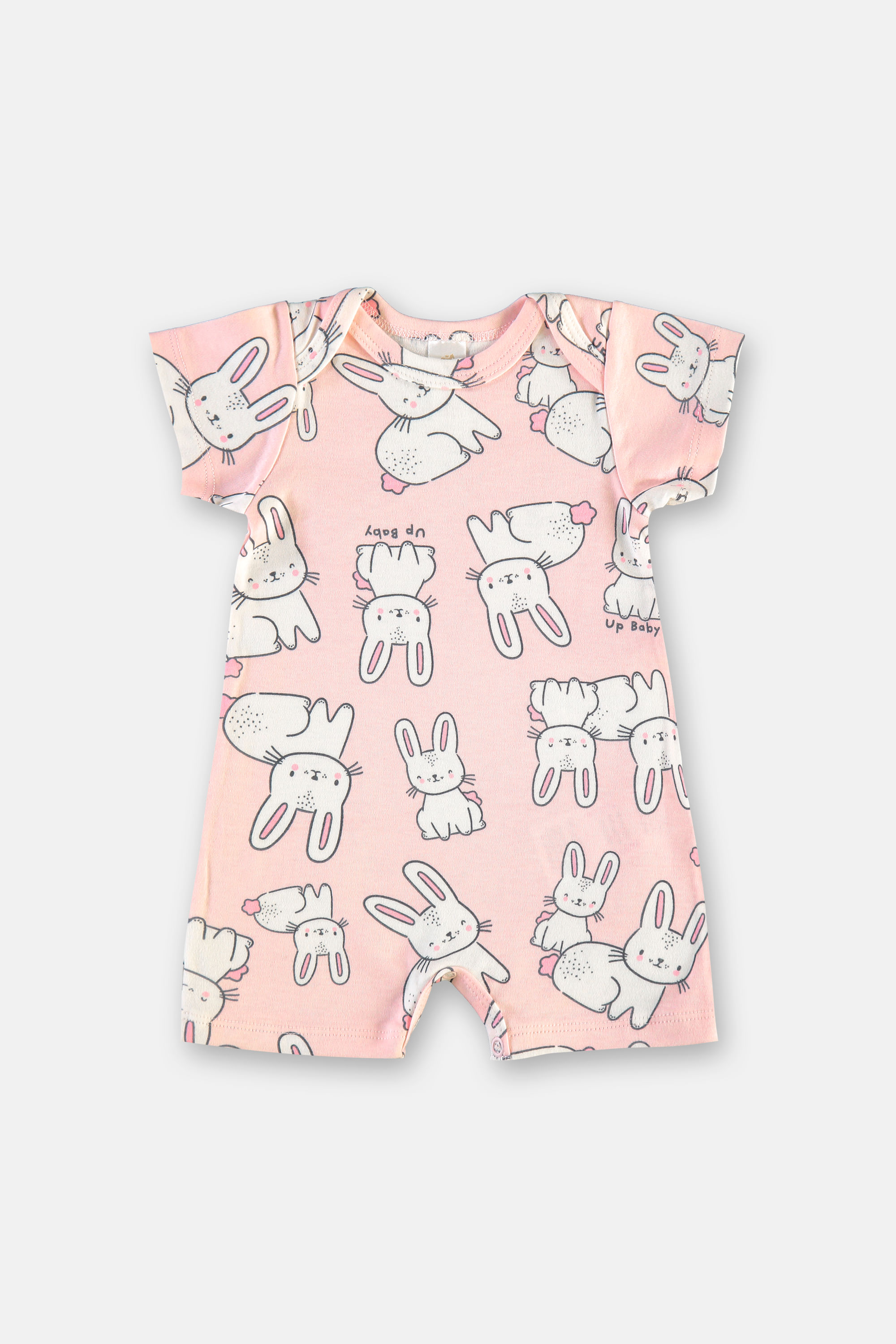 Macaquinho Bebê Menina Em Suedine Estampado (Multicolor) Up Baby