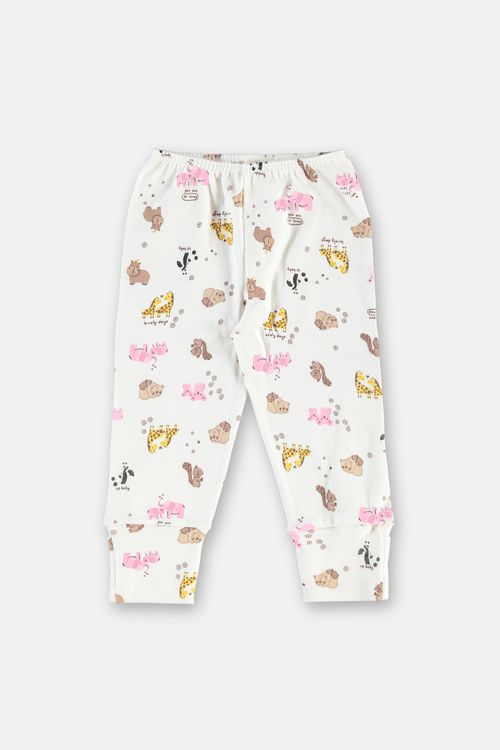 Calça Bebê Menina Em Suedine Com Pés Reversíveis (Multicolor) Up Baby