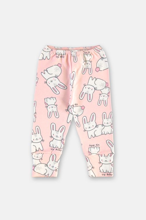 Calça Bebê Menina Em Suedine Com Pés Reversíveis (Multicolor) Up Baby