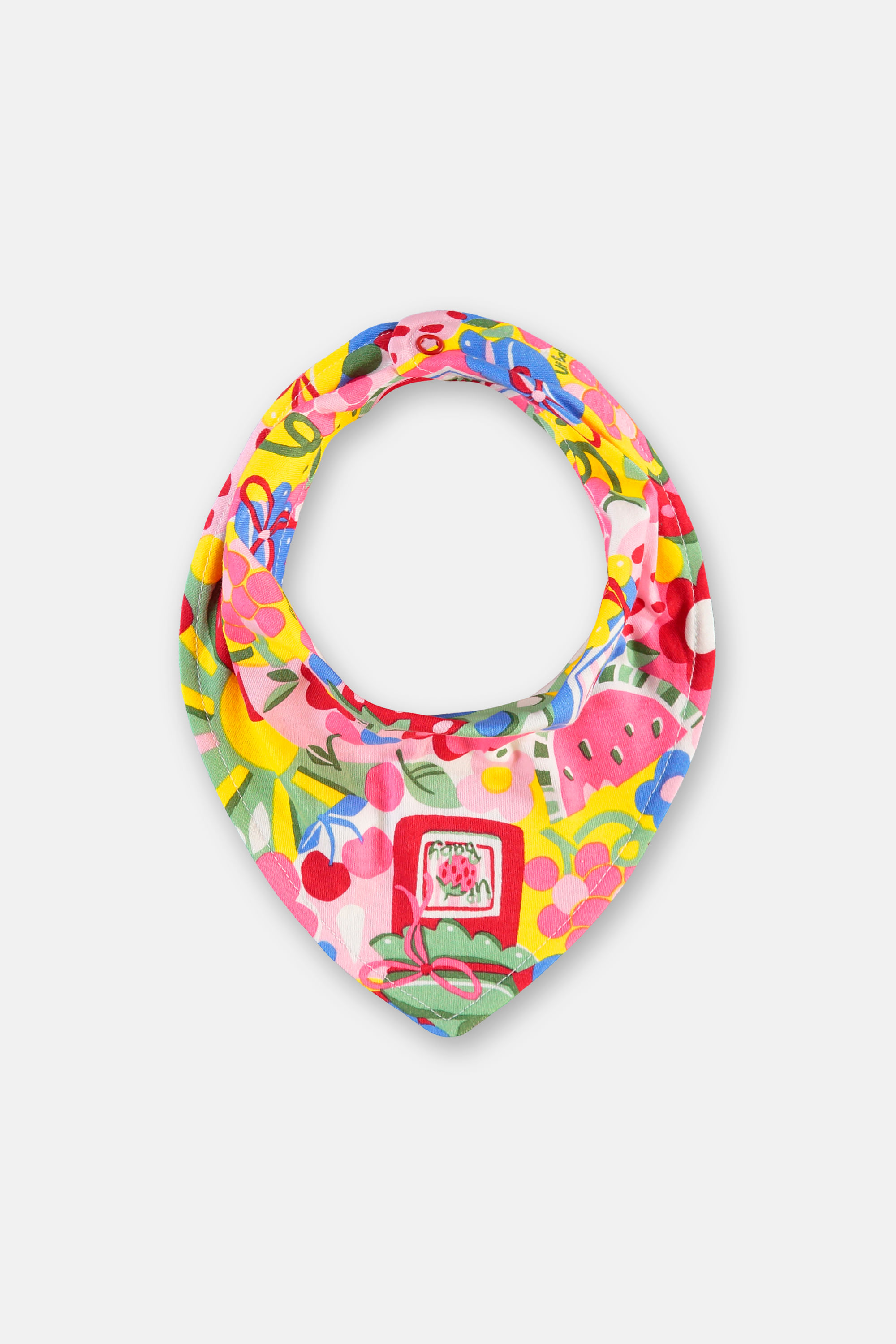 Babador Bandana Bebê Menina Em Suedine Estampado (Multicolor) Up Baby
