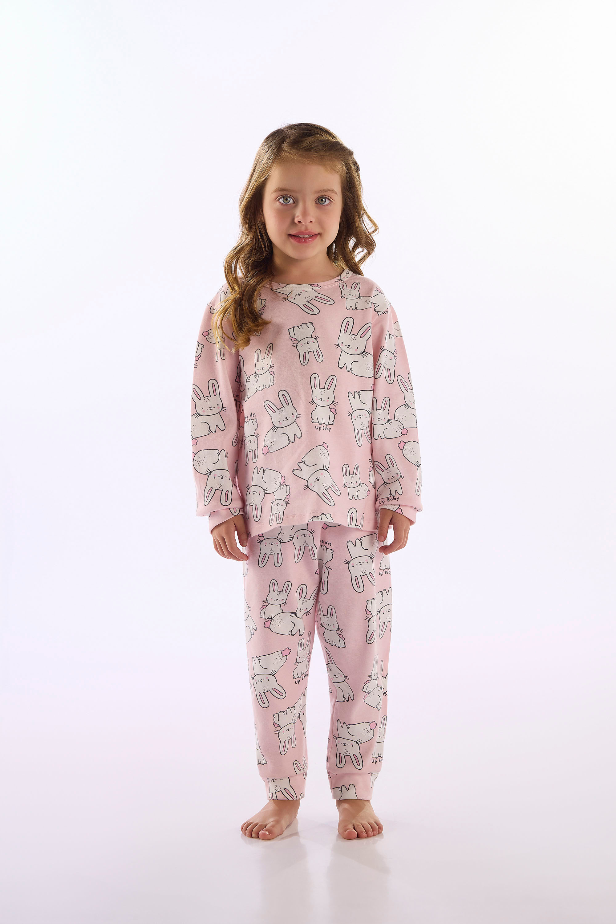 Pijama Unissex Infantil Estampado (Rosa Claro) Up Baby