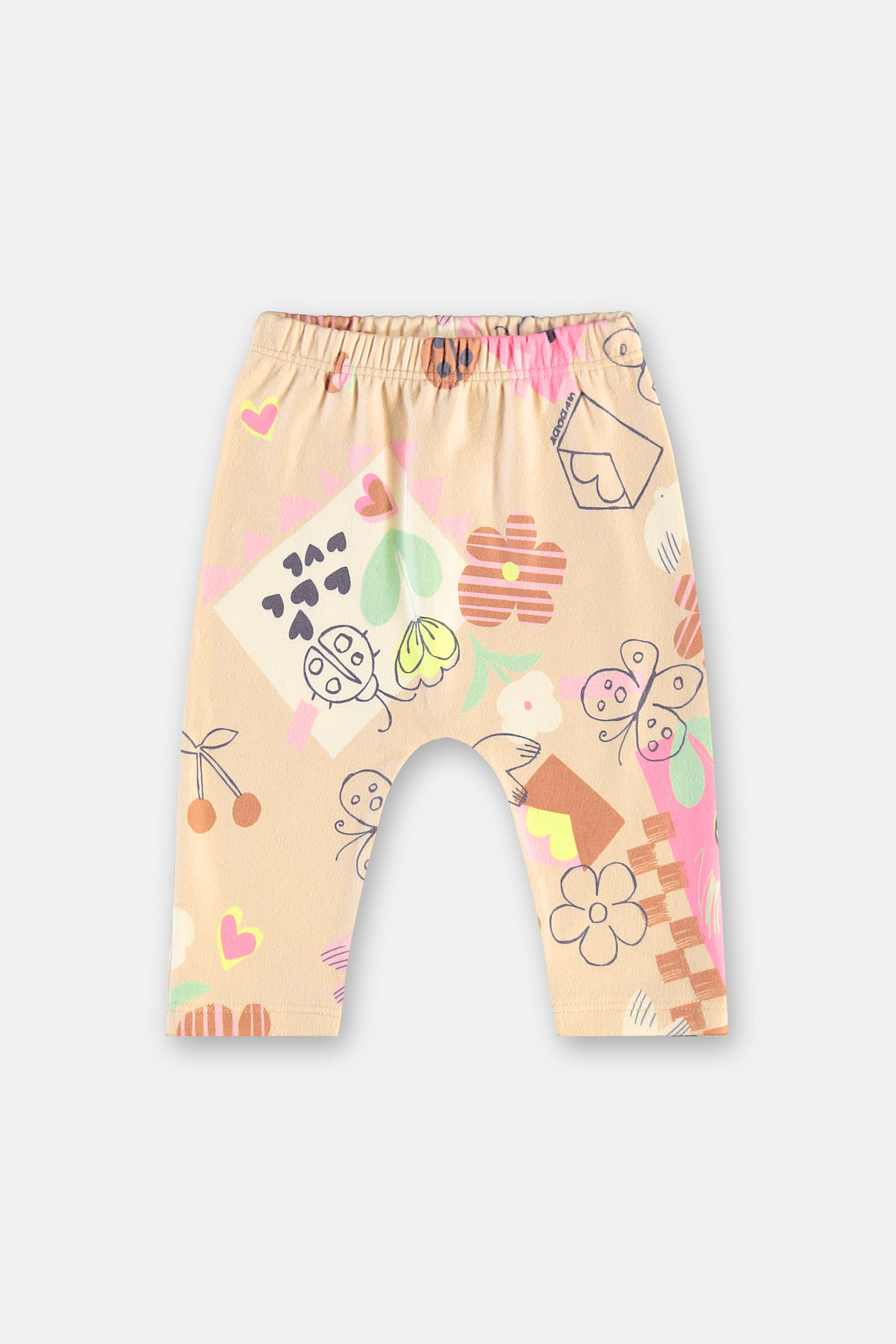 Calça Para Bebê Menina Em Malha Peluciada (Amarelo) Up Baby