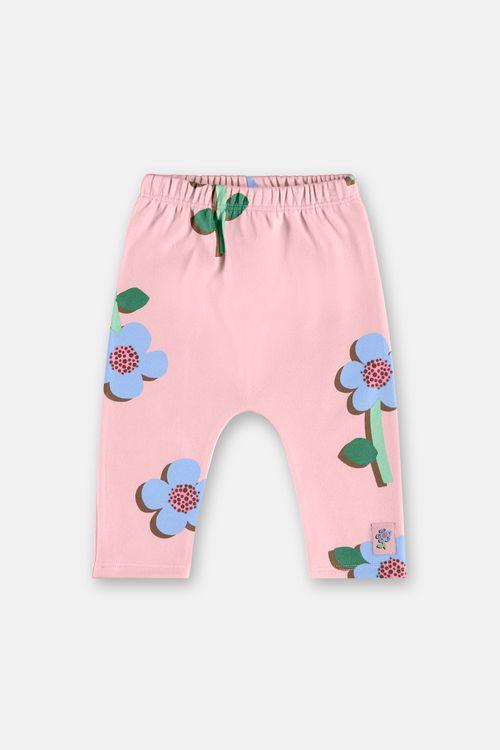Calça Para Bebê Menina Em Malha Peluciada (Rosa) Up Baby