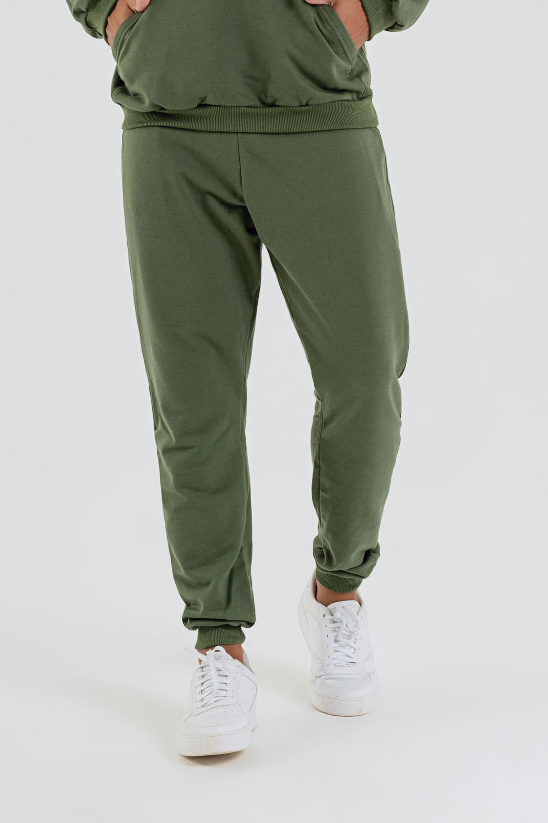 Calça em Moletom Adulto Masculino (Verde) Just Basic