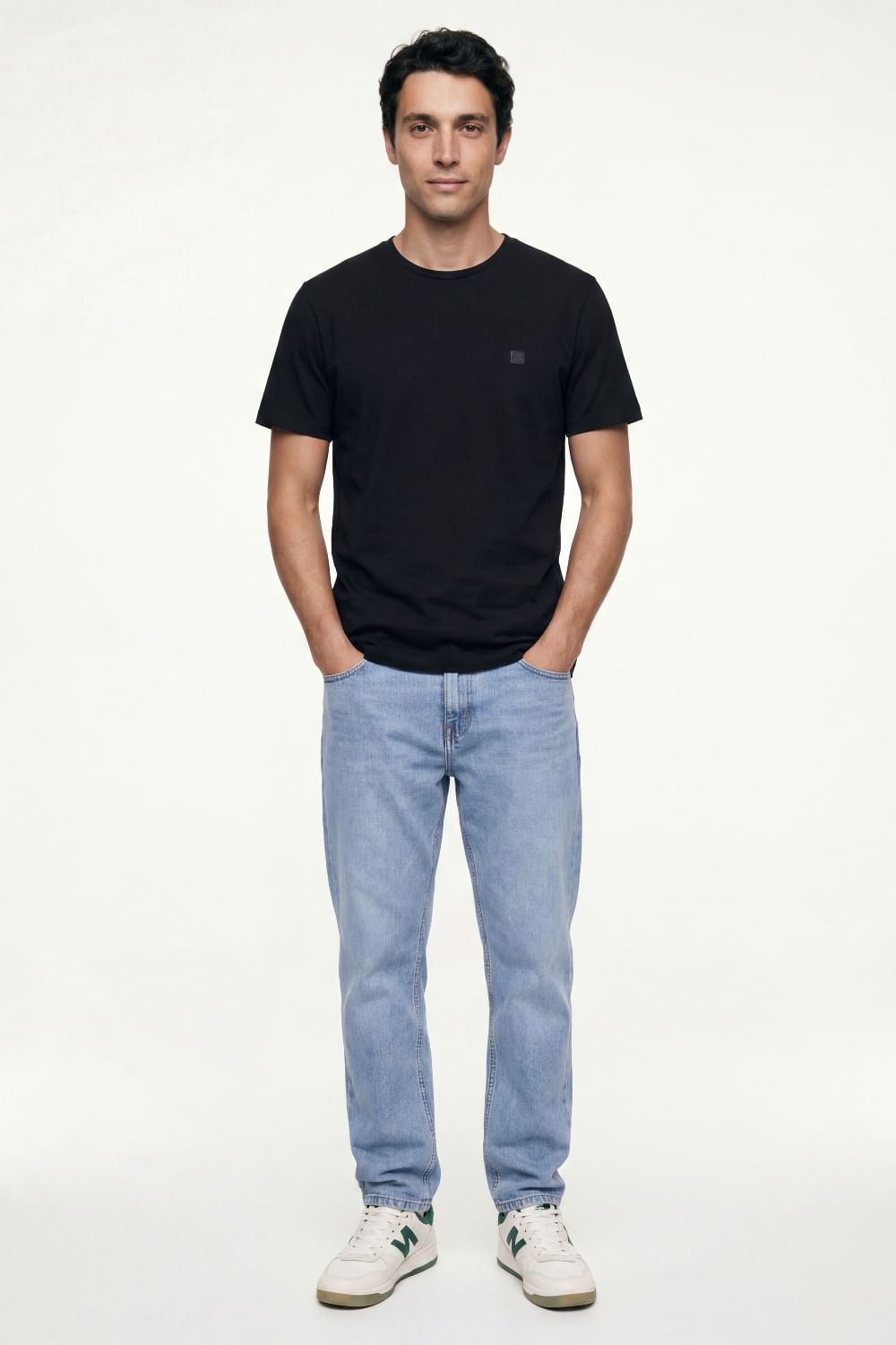 Camiseta Básica Masculina em Meia Malha (Preto) The Philippines