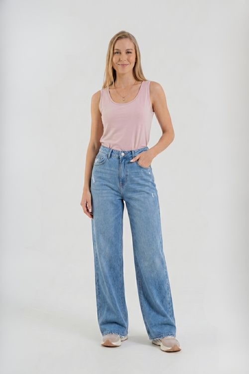 Blusa Regata Feminina (Rosa) Just Basic