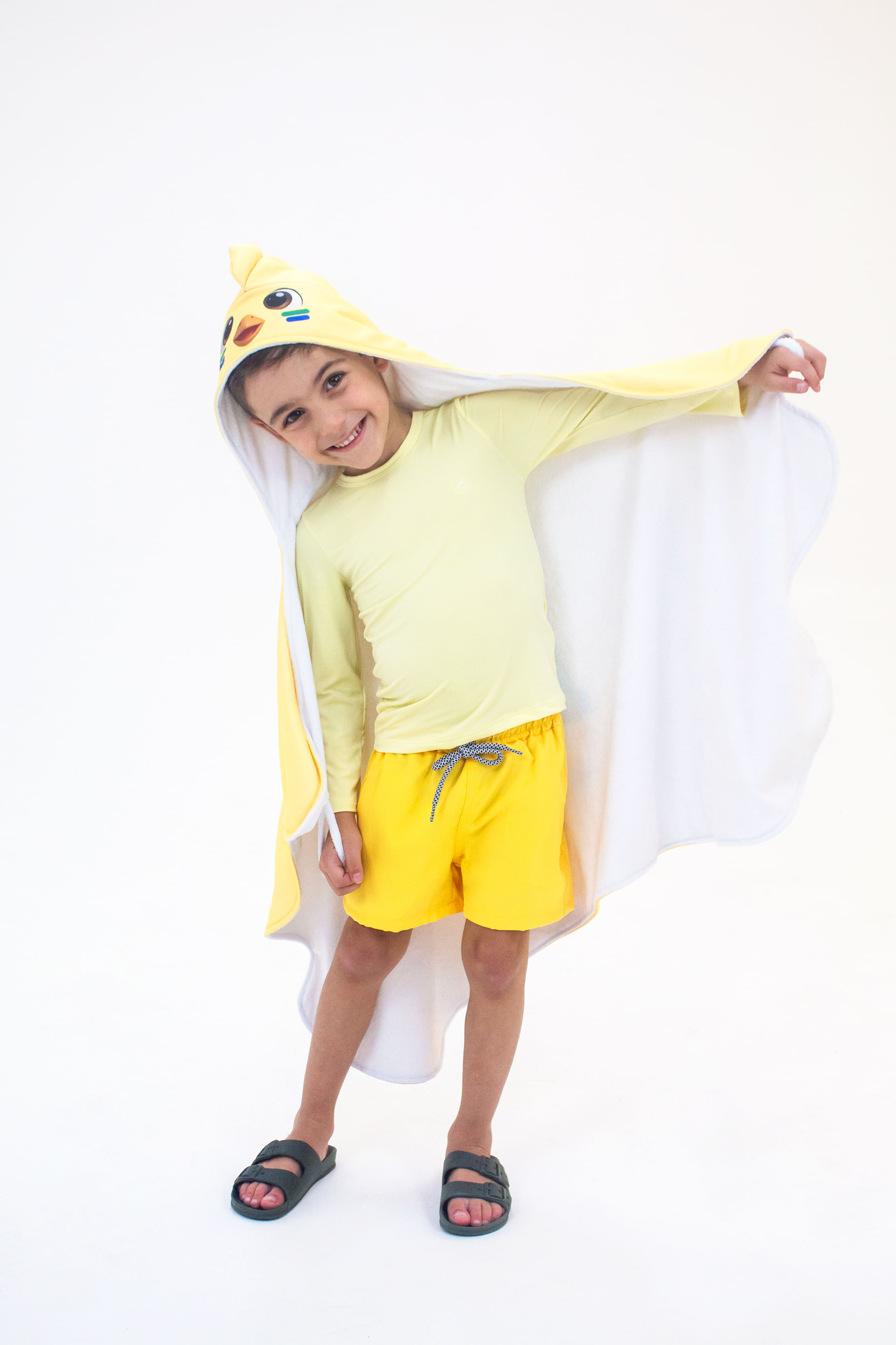 Toalha Infantil com Capuz Canarinho Unissex (Amarelo) Up Baby